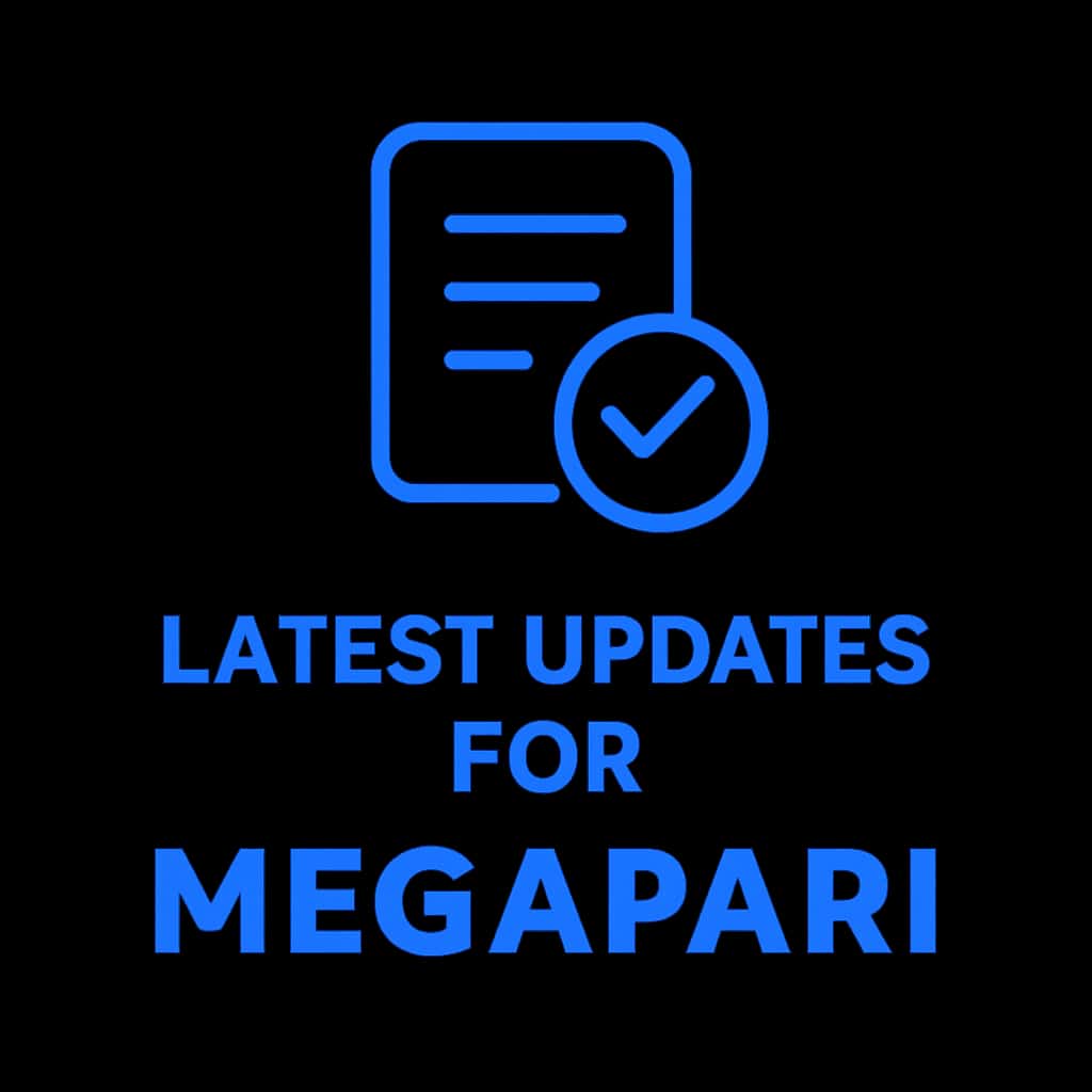 A badge representing the Megapari updates guide.
