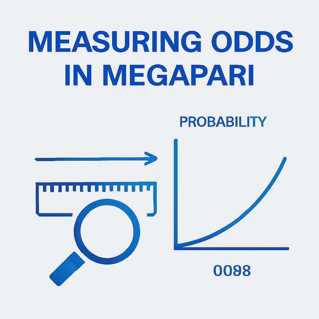 An educational diagram illustrating the concepts behind measuring odds in Megapari.