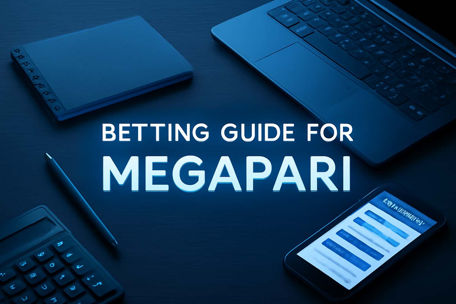 A professional scene representing a guide to betting on Megapari, with relevant visuals.