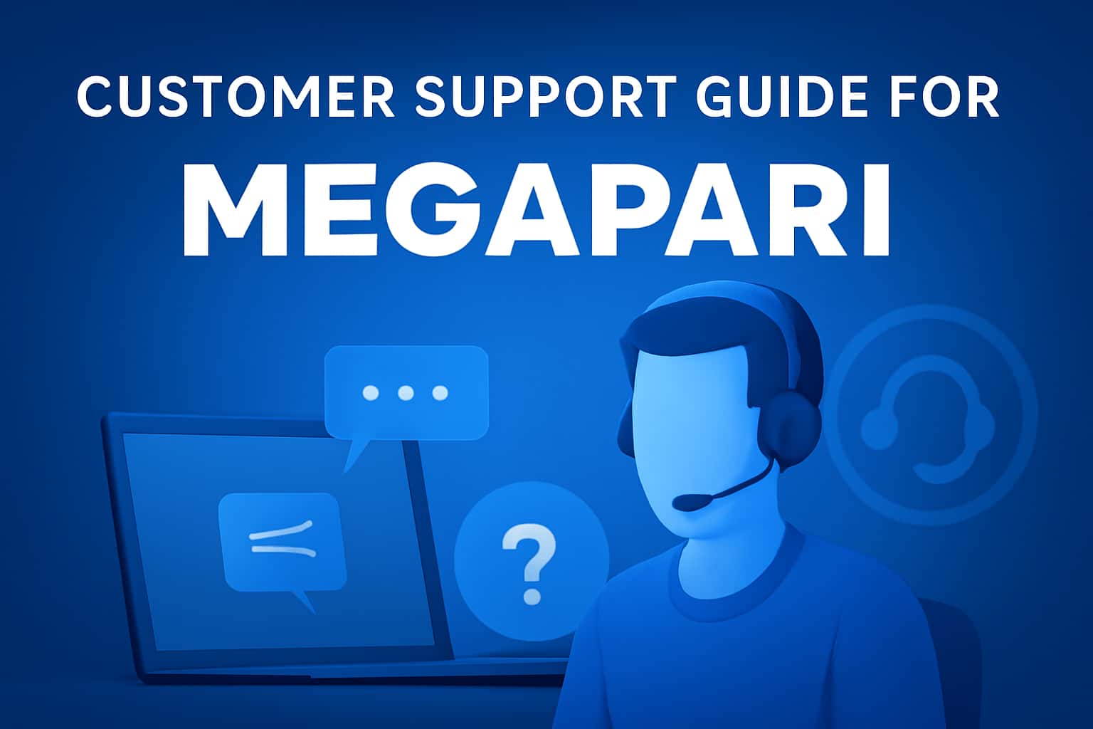 An informative scene representing the Customer Support Guide for Megapari.
