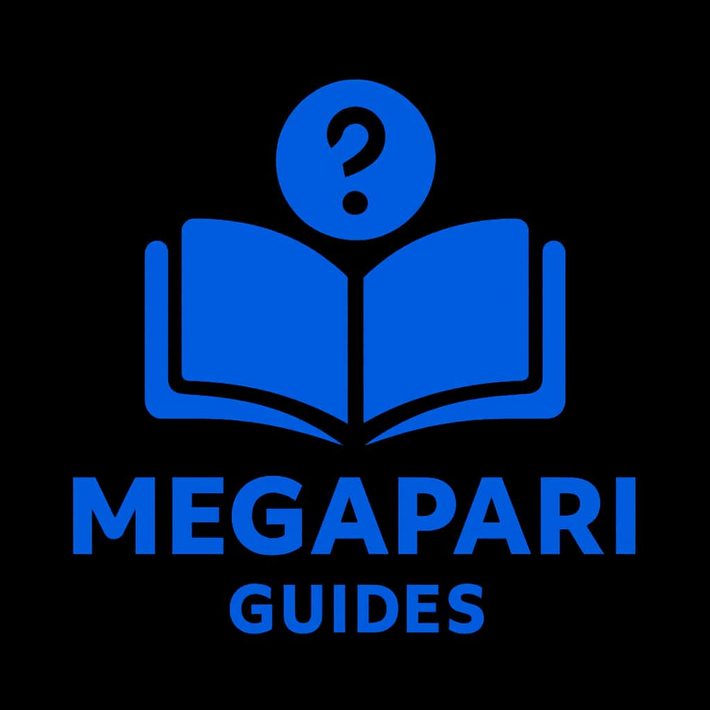 A simple badge design symbolizing Megapari Guides.