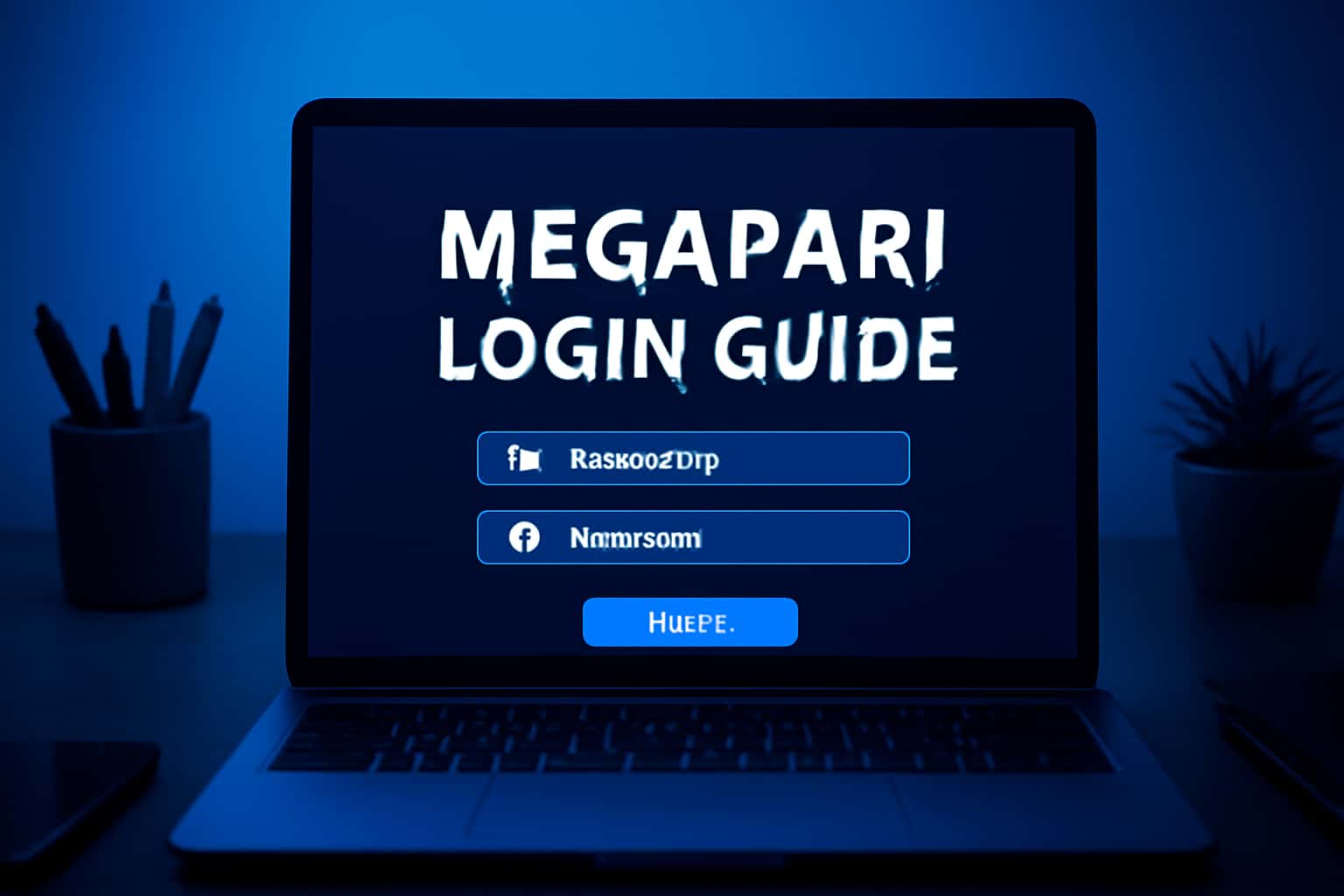 An informational graphic depicting the Megapari Login Guide.