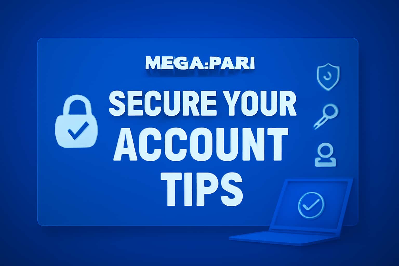 A futuristic scene showcasing account security tips for Megapari.